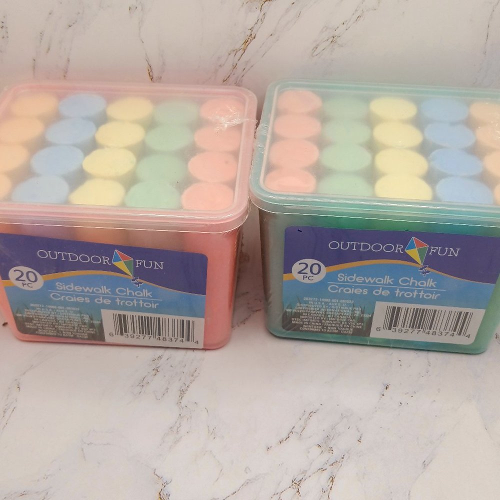 Sidewalk Chalk Brand New 20 PC Each  / 2 Packs / NWT
